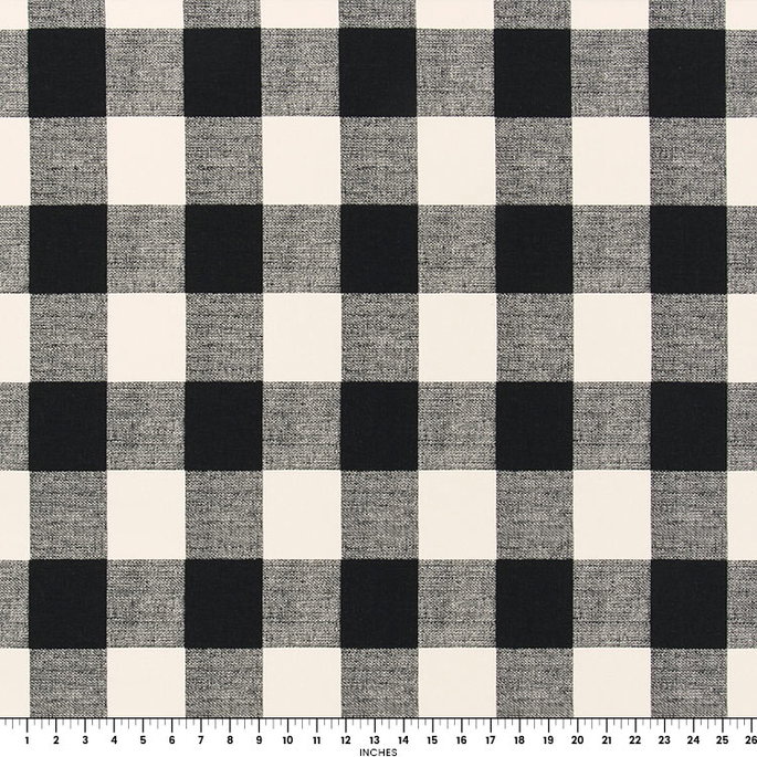 Premier Prints Anderson Black Macon Fabric image 2 of 2