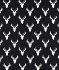 Premier Prints Antlers Black Canvas Fabric