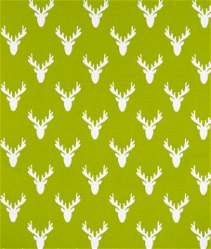 Premier Prints Antlers Chartreuse Canvas Fabric