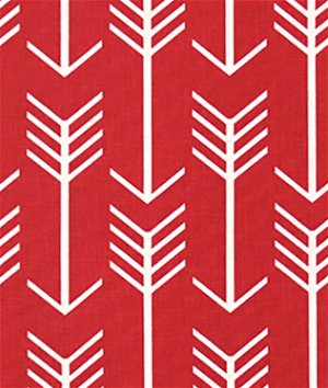 Premier Prints Arrow Timberwolf Red Macon Fabric