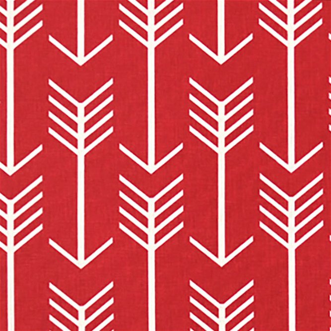 Premier Prints Arrow Timberwolf Red Macon Fabric