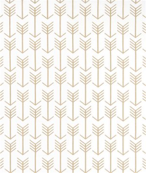 Premier Prints Arrow White Athena Gold Fabric