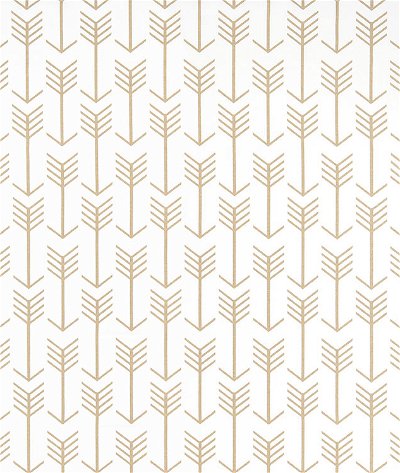 Premier Prints Arrow White Athena Gold Fabric