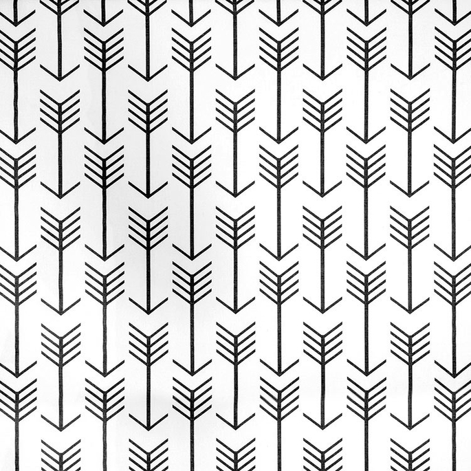 Premier Prints Arrow White Black Fabric image 1 of 1