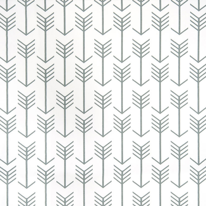 Premier Prints Arrow White Cool Grey Fabric image 1 of 1