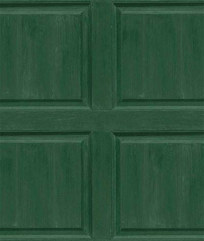 NextWall Peel & Stick Washed Faux Panel Emerald Green Wallpaper