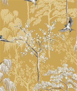 NextWall Peel & Stick Bird Garden Ochre Wallpaper