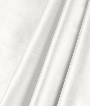 Premium White Silk Shantung Fabric
