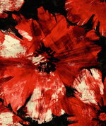 Seabrook Designs Curie Abstract Floral Metallic Gold & Crimson Wallpaper