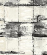 Seabrook Designs Curie Texture Metallic Ivory & Ebony Wallpaper