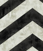 Seabrook Designs Hubble Chevron Metallic Ebony & Ivory Wallpaper