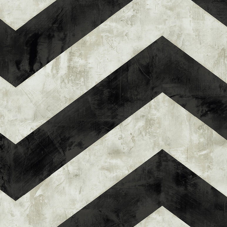 Seabrook Designs Hubble Chevron Metallic Ebony &amp; Ivory Wallpaper