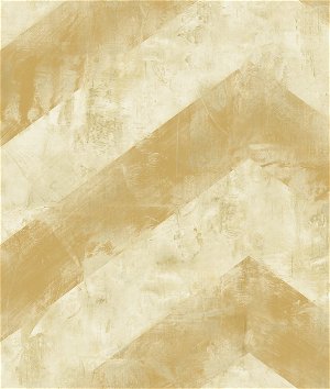 Seabrook Designs Hubble Chevron Metallic Gold & White Wallpaper