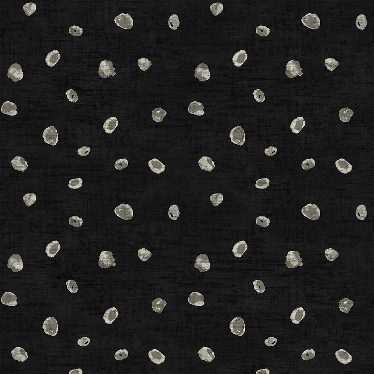 Seabrook Designs Hubble Dots Metallic Ebony & Silver Wallpaper