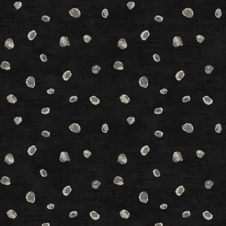 Seabrook Designs Hubble Dots Metallic Ebony &amp; Silver Wallpaper