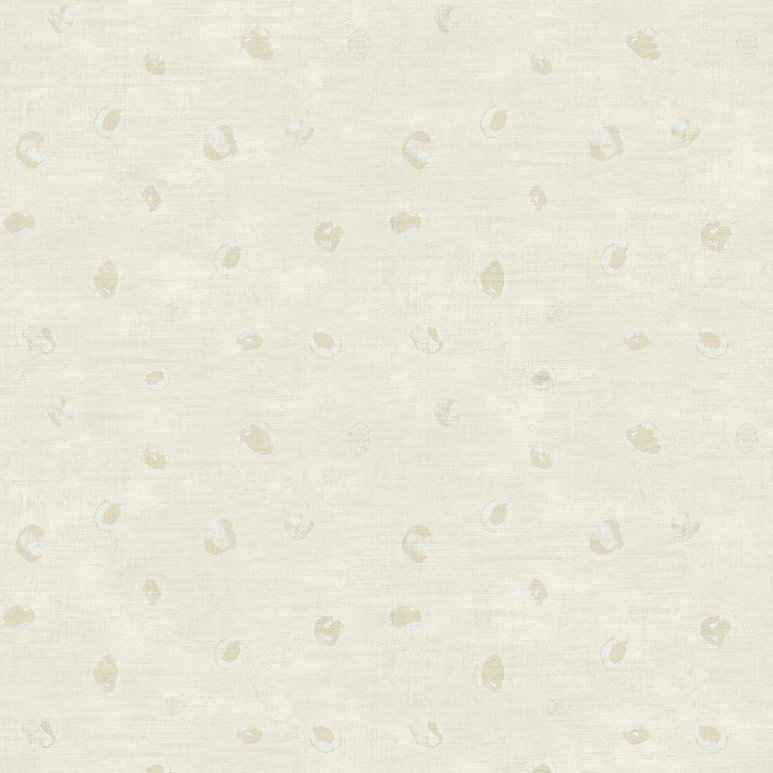 Seabrook Designs Hubble Dots Metallic Gold &amp; Ivory Wallpaper