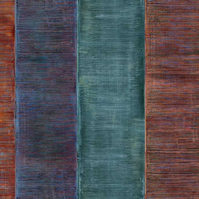 Seabrook Designs Kepler Stripe Wine &amp; Teal Wallpaper image 1 of 2