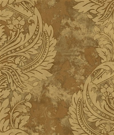 Seabrook Designs Newton Damask Tan & Gold Wallpaper