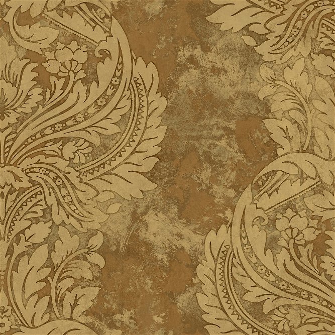 Seabrook Designs Newton Damask Tan &amp; Gold Wallpaper