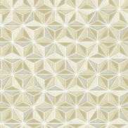 Seabrook Designs Einstein Geometric Metallic Gold & Off-White Wallpaper