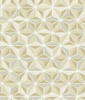 Seabrook Designs Einstein Geometric Metallic Gold & Off-White Wallpaper