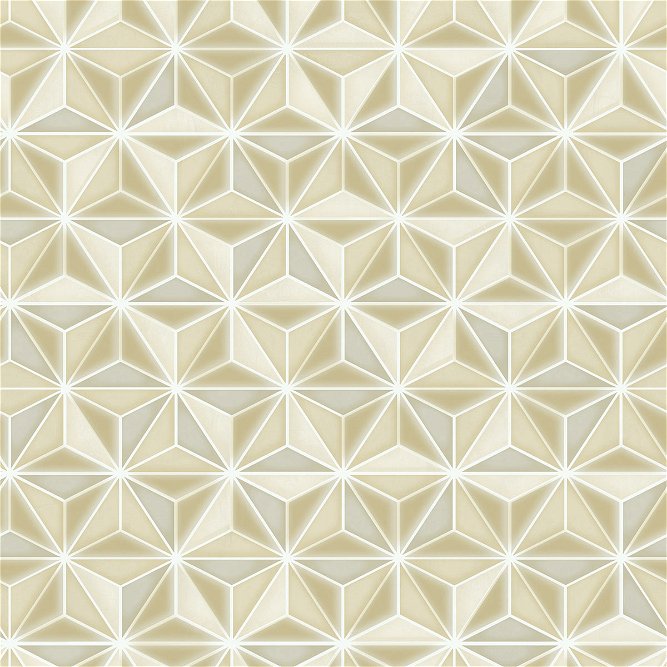 Seabrook Designs Einstein Geometric Metallic Gold &amp; Off-White Wallpaper