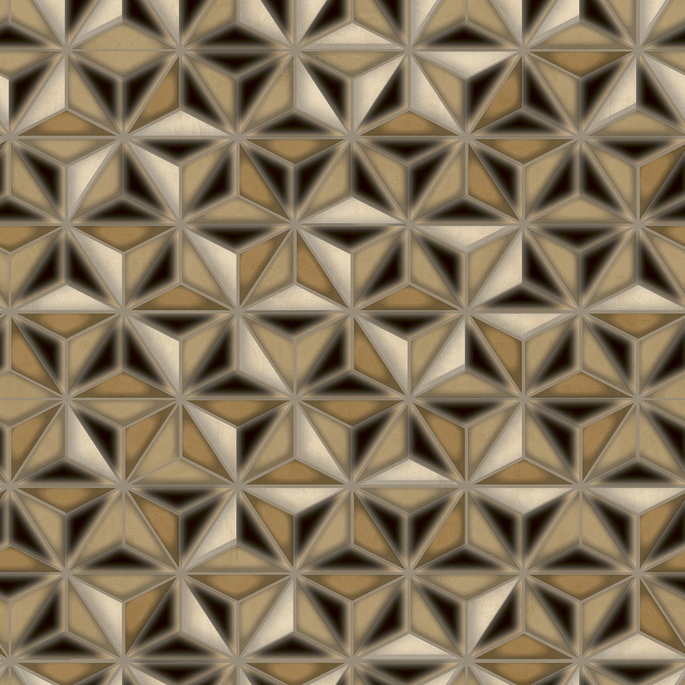 Seabrook Designs Einstein Geometric Metallic Gold &amp; Black Wallpaper image 1 of 2