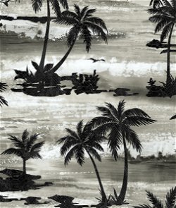 Seabrook Designs Moseley Palm Trees Black & Grey Wallpaper