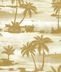 Seabrook Designs Moseley Palm Trees Off-White & Gold Wallpaper