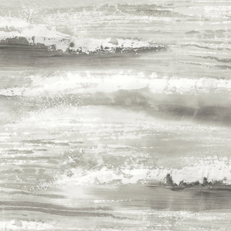 Seabrook Designs Moseley Waves Grey Wallpaper