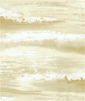 Seabrook Designs Moseley Waves Metallic Gold & Off-White Wallpaper
