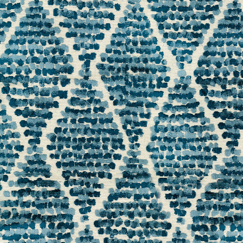 ABBEYSHEA Tiger 36 Indigo Fabric