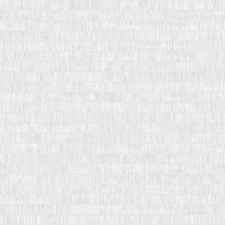 Seabrook Designs Textured Stripe Metallic Pearl &amp; White Wallpaper