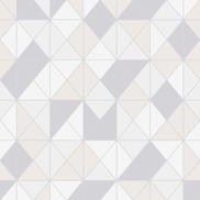 Seabrook Designs Metallic Geo Metallic Silver & Blush Wallpaper