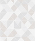 Seabrook Designs Metallic Geo Pearl Glitter & Cream Wallpaper