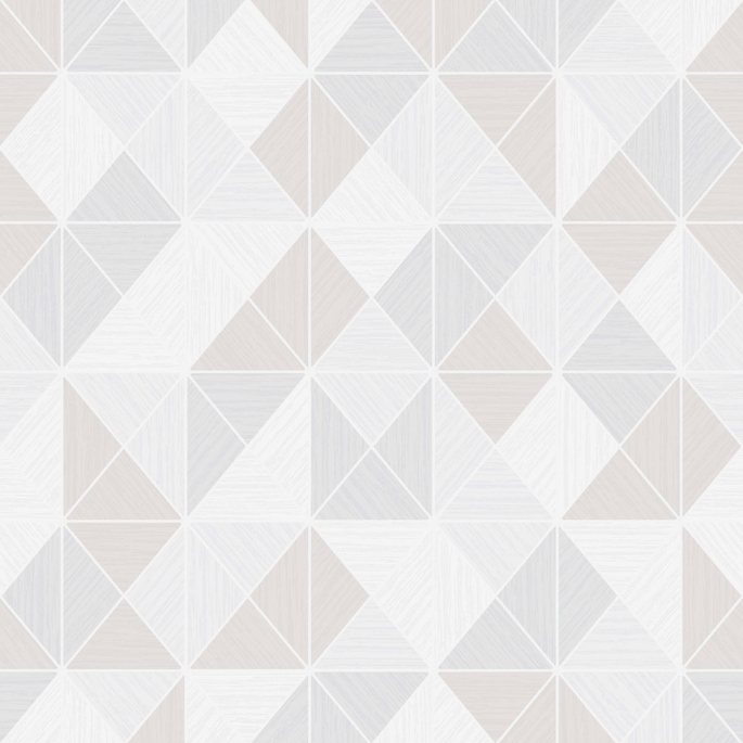 Seabrook Designs Metallic Geo Pearl Glitter &amp; Cream Wallpaper image 1 of 2