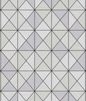 Seabrook Designs Metallic Geo Metallic Silver & Ebony Wallpaper