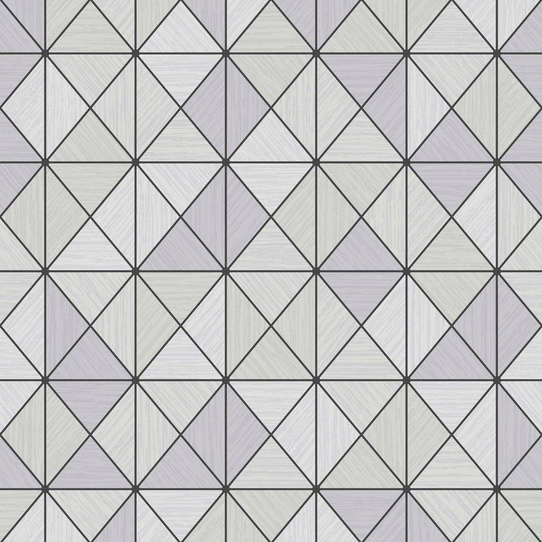 Seabrook Designs Metallic Geo Metallic Silver &amp; Ebony Wallpaper
