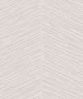 Seabrook Designs Herringbone Stripe Metallic Champagne & Beige Wallpaper