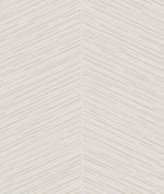 Seabrook Designs Herringbone Stripe Metallic Champagne & Beige Wallpaper