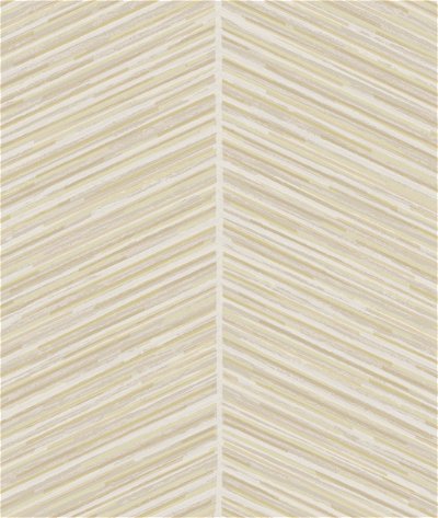 Seabrook Designs Herringbone Stripe Metallic Gold & Off-White Wallpaper