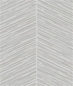Seabrook Designs Herringbone Stripe Metallic Silver & Gray Wallpaper