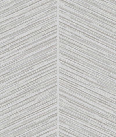 Seabrook Designs Herringbone Stripe Metallic Silver & Gray Wallpaper