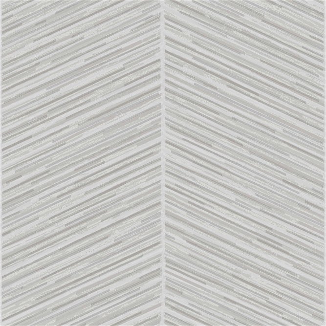 Seabrook Designs Herringbone Stripe Metallic Silver &amp; Gray Wallpaper