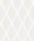 Seabrook Designs Marble Diamond Geometric Pearl & Silver Glitter Wallpaper