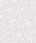 Seabrook Designs Graphic Floral Metallic Champagne & Off-White Wallpaper
