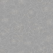 Seabrook Designs Graphic Floral Metallic Silver Wallpaper