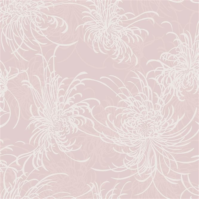 Seabrook Designs Noell Floral Blush Glitter &amp; Off-White Wallpaper