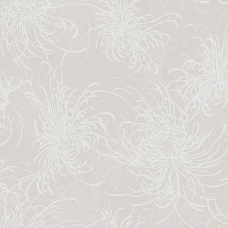 Seabrook Designs Noell Floral Beige &amp; Off-White Wallpaper