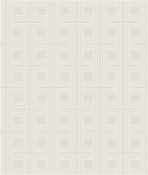 Seabrook Designs Interlocking Squares Metallic Tan & Off-White Wallpaper
